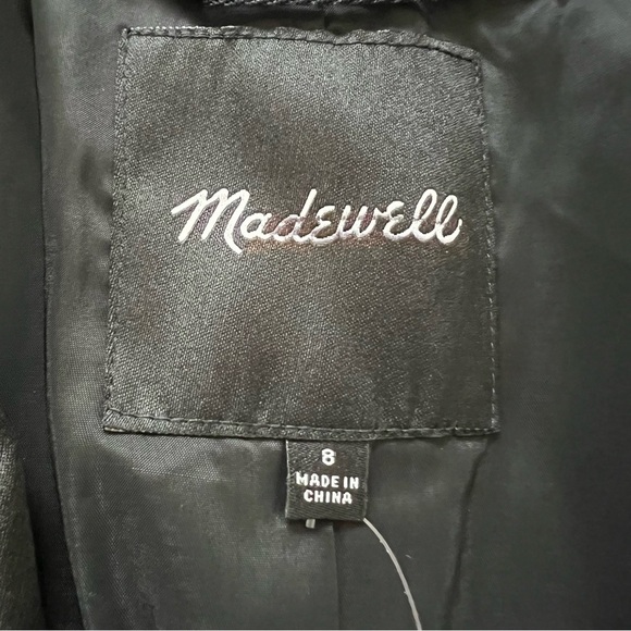 NWT Madewell Cropped Tuxedo Blazer Black SZ 8 - Picture 6 of 10